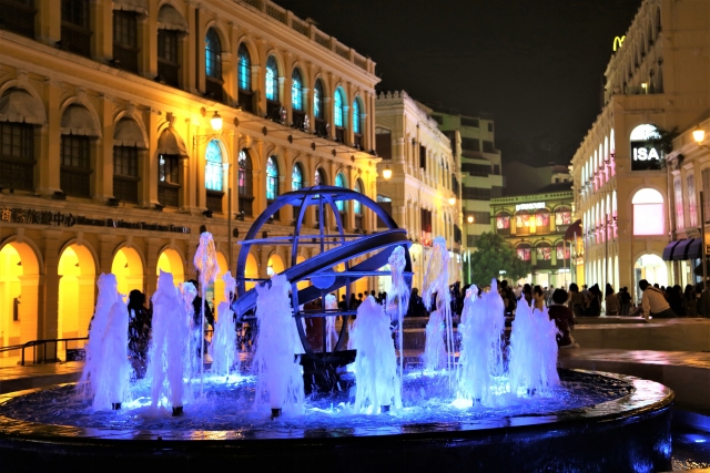 マカオ・セナド広場の夜景